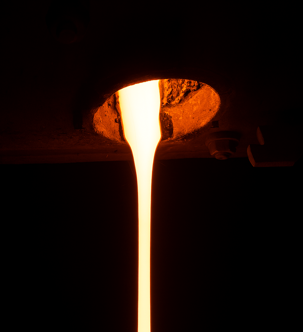 A picture showing the VIM Furnace casting