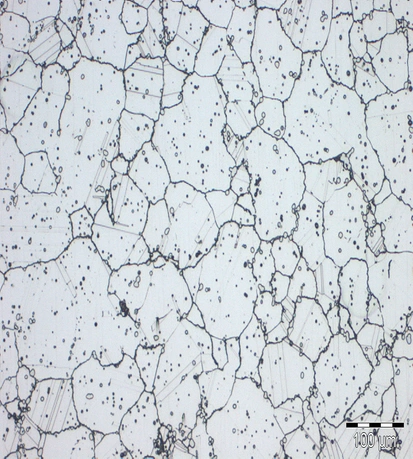 Image through a microscope of the Hastelloy X 