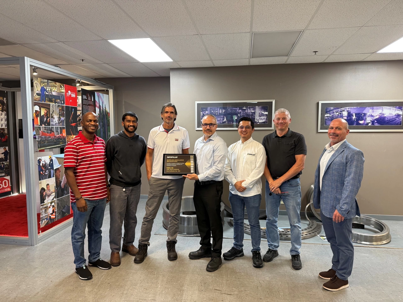 FOMAS Group's U.S. plant receives Caterpillar's Supplier Excellence Recognition, confirming its leadership in rolled components and reliable solutions for the mining and earthmoving sectors.
